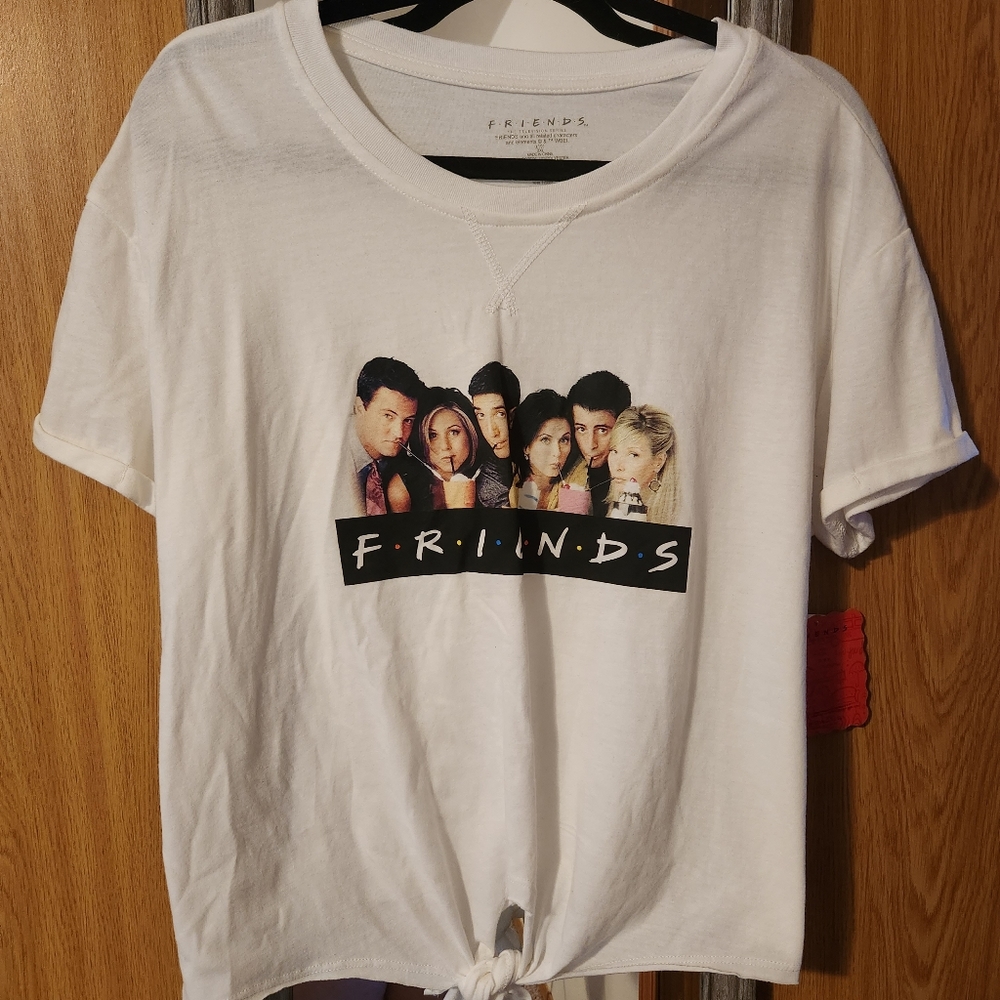 FRIENDS White Short Sleeve Graphic Tee with Cast Photo